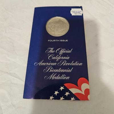 The official California American revolution Bicentennial medallion