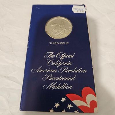 The official California American revolution Bicentennial medallion