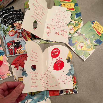 Box of vintage Birthday cards