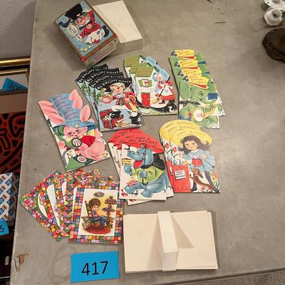 Box of vintage Birthday cards