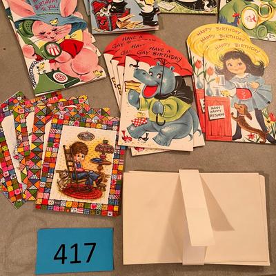 Box of vintage Birthday cards