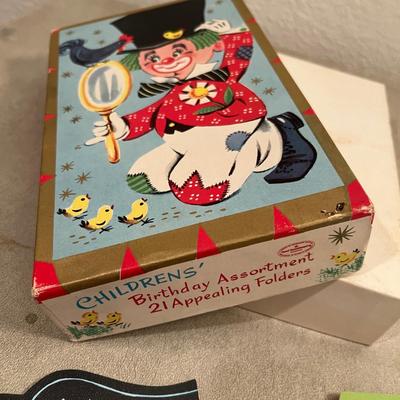Box of vintage Birthday cards