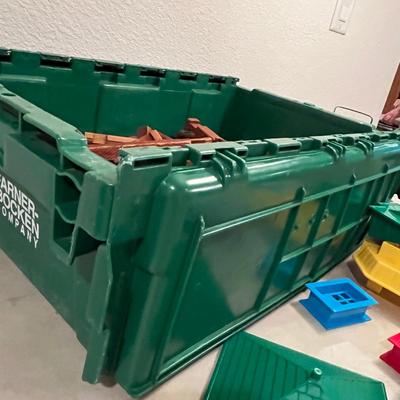 Crate of Lincoln Logs