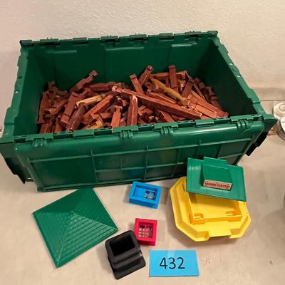 Crate of Lincoln Logs
