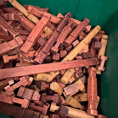 Crate of Lincoln Logs