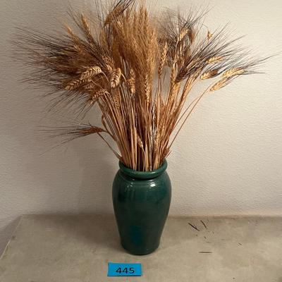 Vintage pottery Vase w/ Wheat