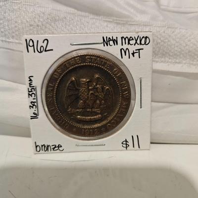 1962 new Mexico bronze medal