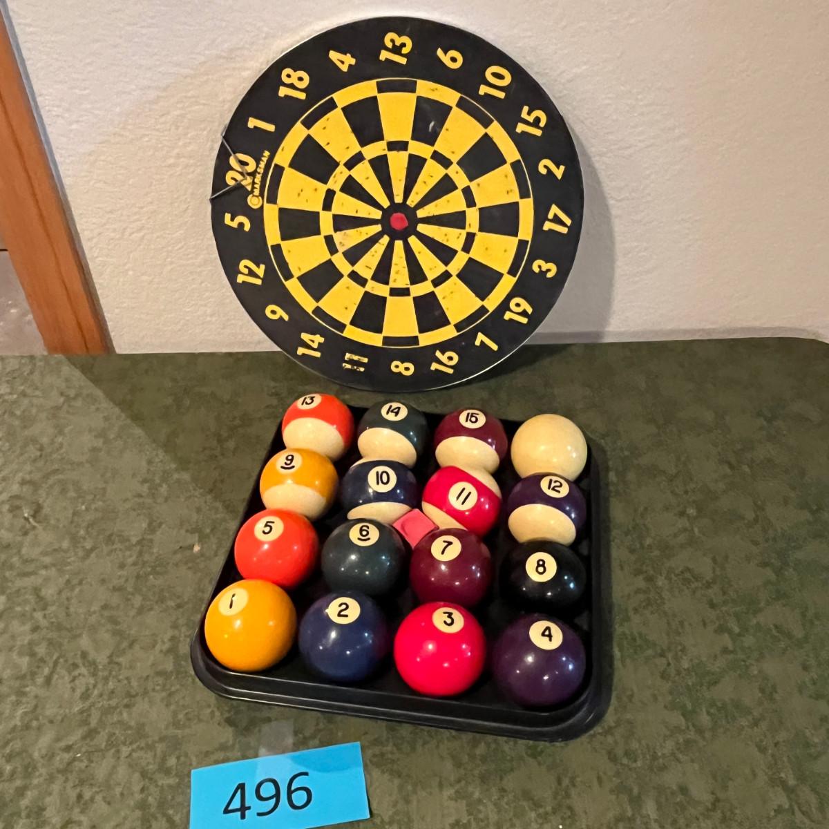 Billiard Balls & Dart board