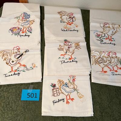 Tea Towel Set Chickens