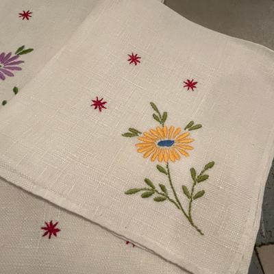 Embroidered Table cloths & napkins