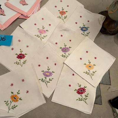 Embroidered Table cloths & napkins