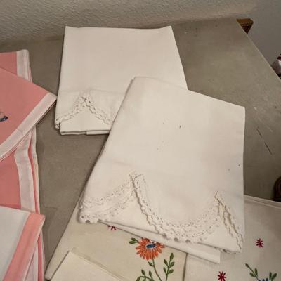Embroidered Table cloths & napkins