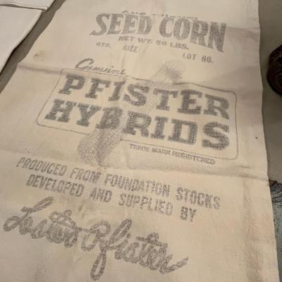 Flour Sack towels and seed corn bag