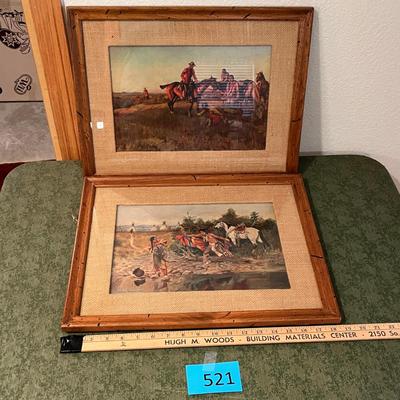 Lot of 2 Western Prints