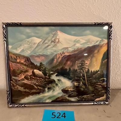 Vintage Mountain Print