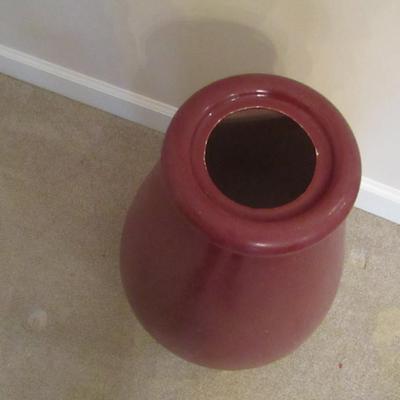 Large, Glazed Ceramic Jar with Lid- Nearly 25