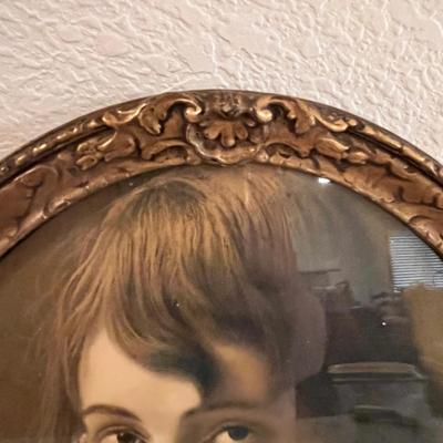 Oval Frame Print of Boy
