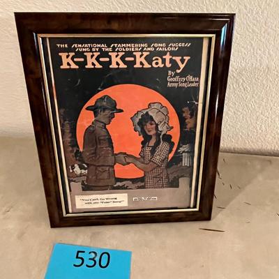 Framed Sheet music