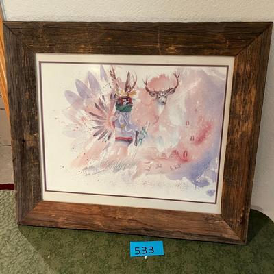 Limited Edition Native American print signed.
