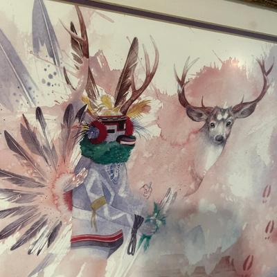 Limited Edition Native American print signed.