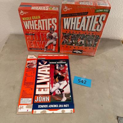 Wheaties JOHN ELWAY boxes