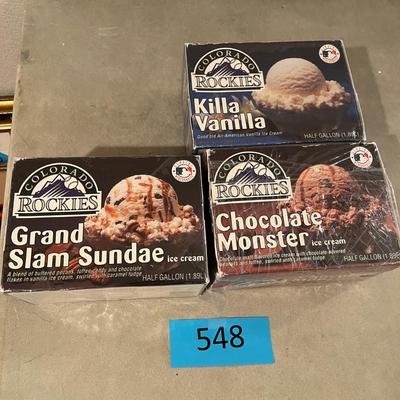 Meadow Gold ROCKIES ice cream boxes