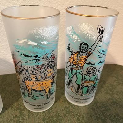 Set of 6 Colorado Tumblers 1959