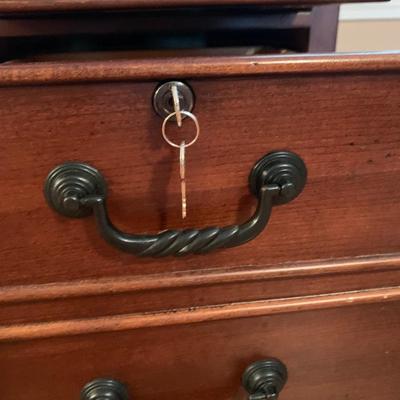 Wooden File Cabinet With Keys