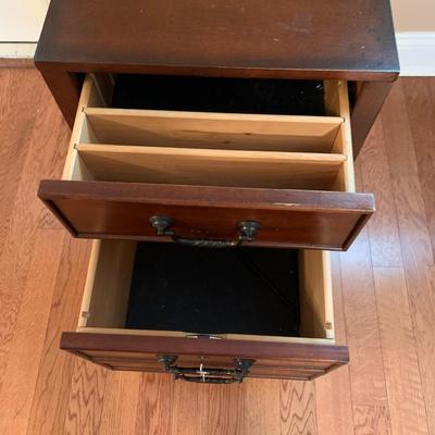 Wooden File Cabinet With Keys