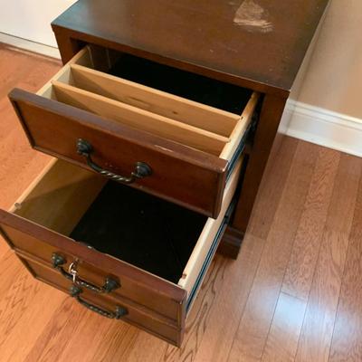 Wooden File Cabinet With Keys