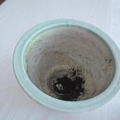 Glazed Ceramic Flower Pot with Saucer