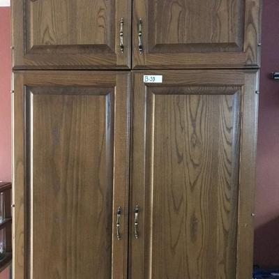 Oak Sewing /Supply Cabinet