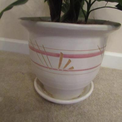 Ceramic Flower Pot with Artificial Plant