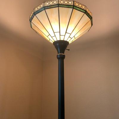 Floor Lamp With Stained Glass Shade