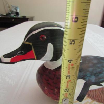 Hand Painted Wooden Duck Home Decor