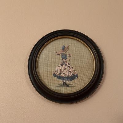 Vintage Framed Needlepoint