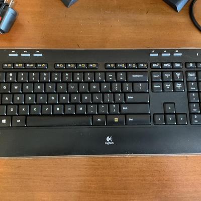 Dell screen, Keyboard, Cordless Mouse and Canon Printer