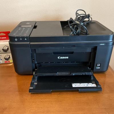 Dell screen, Keyboard, Cordless Mouse and Canon Printer