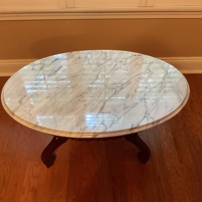 Victorian Small Marble Top Coffee Table