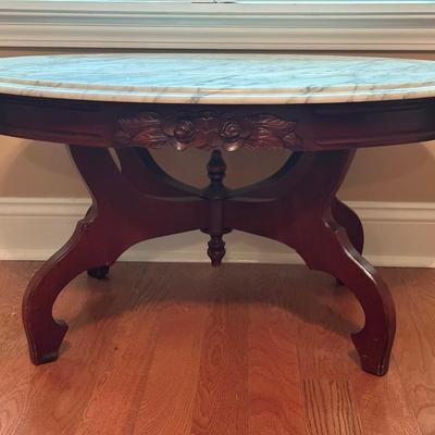 Victorian Small Marble Top Coffee Table