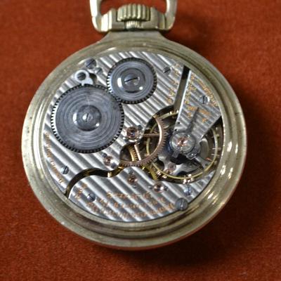 LOT 383. ANTIQUE HAMILTON POCKET WATCH