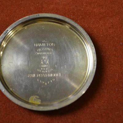 LOT 383. ANTIQUE HAMILTON POCKET WATCH