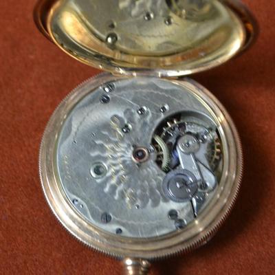 LOT 384 ANTIQUE WM BOND & SON SERIAL # 60119  14K GOLD CASE