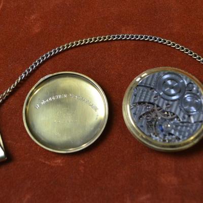 LOT 386  ANTIQUE ILLINOIS 17 JEWEL POCKET WATCH SERIAL # 4371741  10K GOLD FILLED CASE
