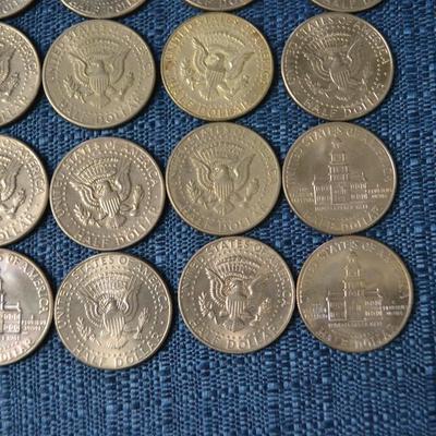 LOT 376. KENNEDY HALF DOLLAR COINS