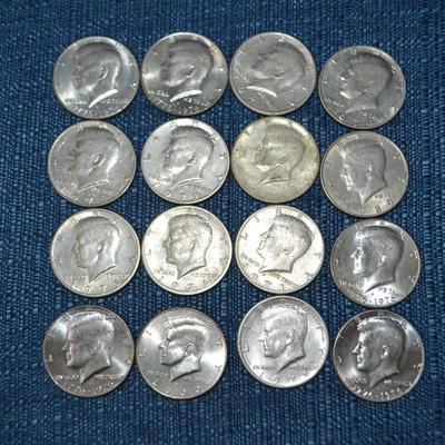 LOT 376. KENNEDY HALF DOLLAR COINS