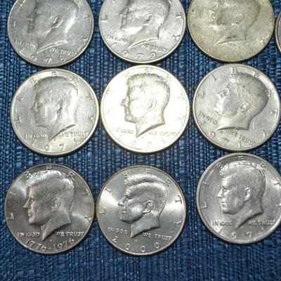 LOT 376. KENNEDY HALF DOLLAR COINS