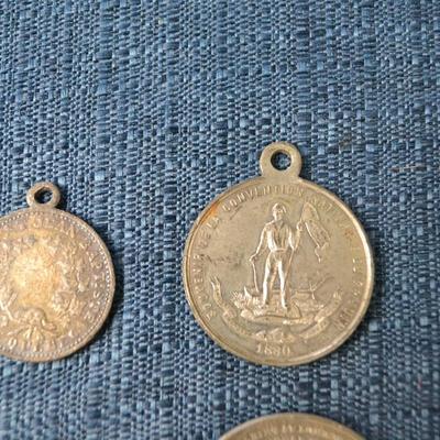 LOT 396  VARIETY OF COINS AND TOKENS