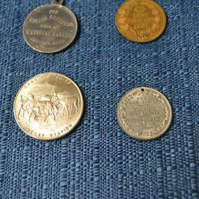 LOT 398 VARIETY OF COINS AND TOKENS