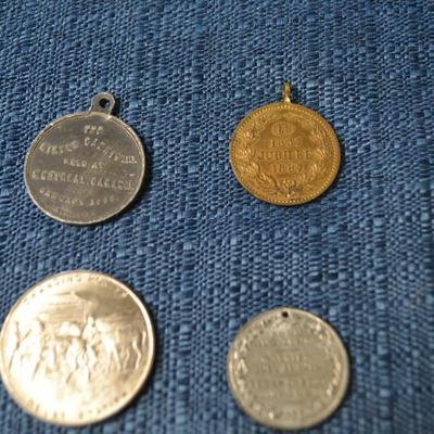 LOT 398 VARIETY OF COINS AND TOKENS